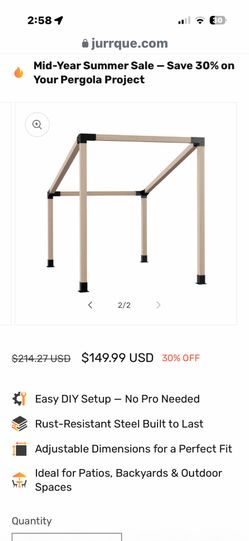 Sloped Roof Pergola Kit