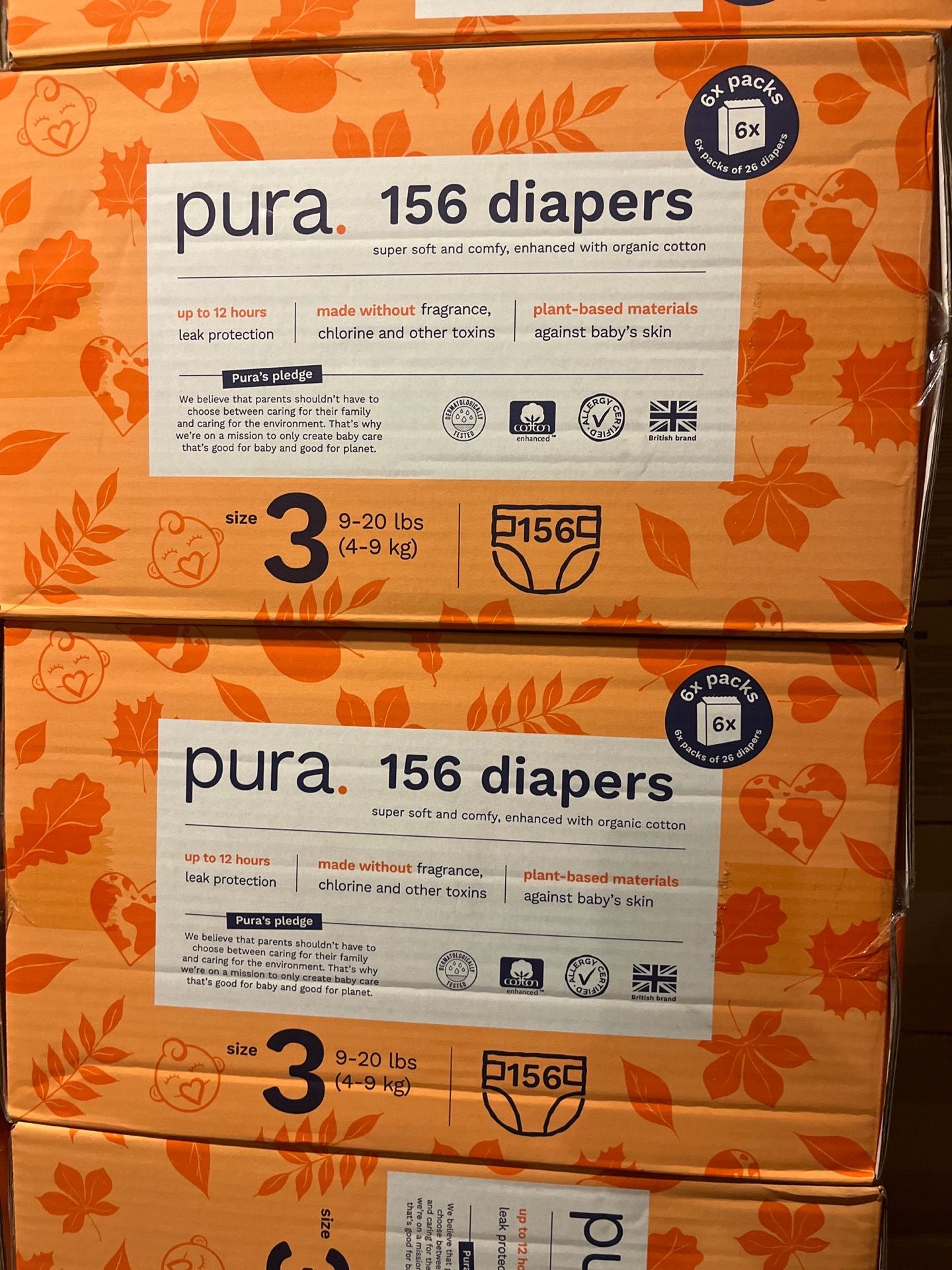 Size 3 diapers 156ct brand new