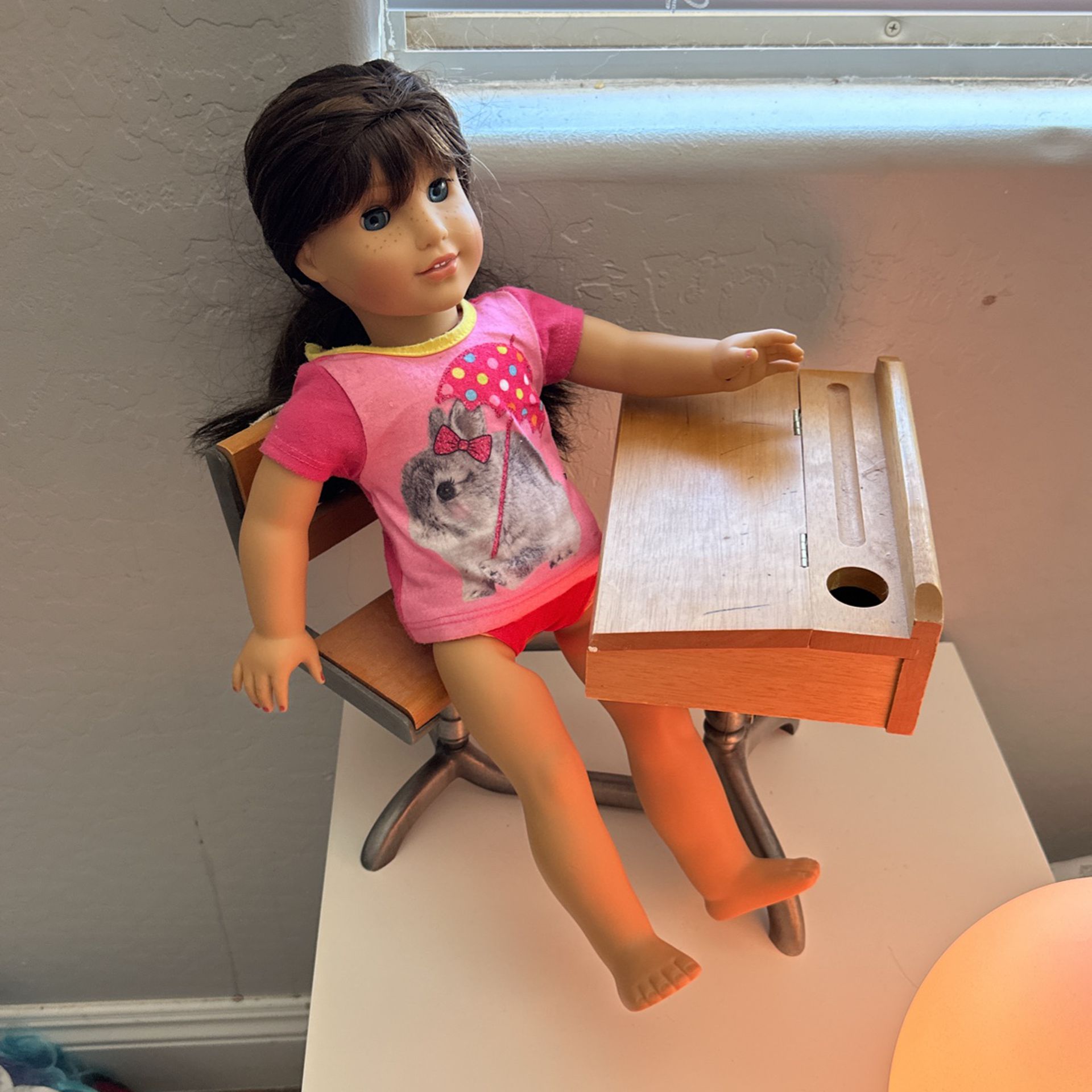 American girl Doll With Desk