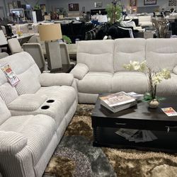 Reclining Sofa Loveseat! $1499 🤍🏠✨