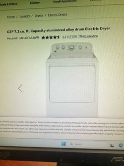 GE washer and electric dryer