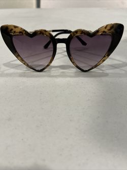 Heart Shaped Leopard Sunglasses
