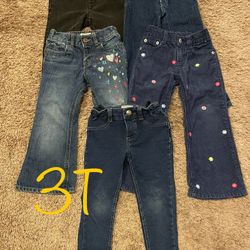 Winter/fall Girl Clothes, Jeans Size 3T