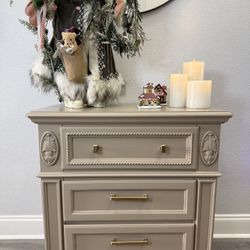 Solid wood 3-Drawer Nightstand - Custom "Shiitake" Enamel