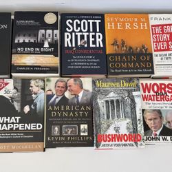 Collection of books on war on Iraq