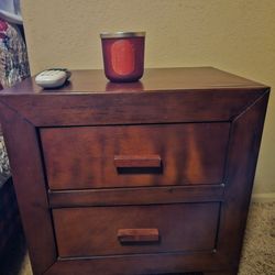 Queen Bed W/box Spring & Mattress, Dresser W/mirror And Night Stand