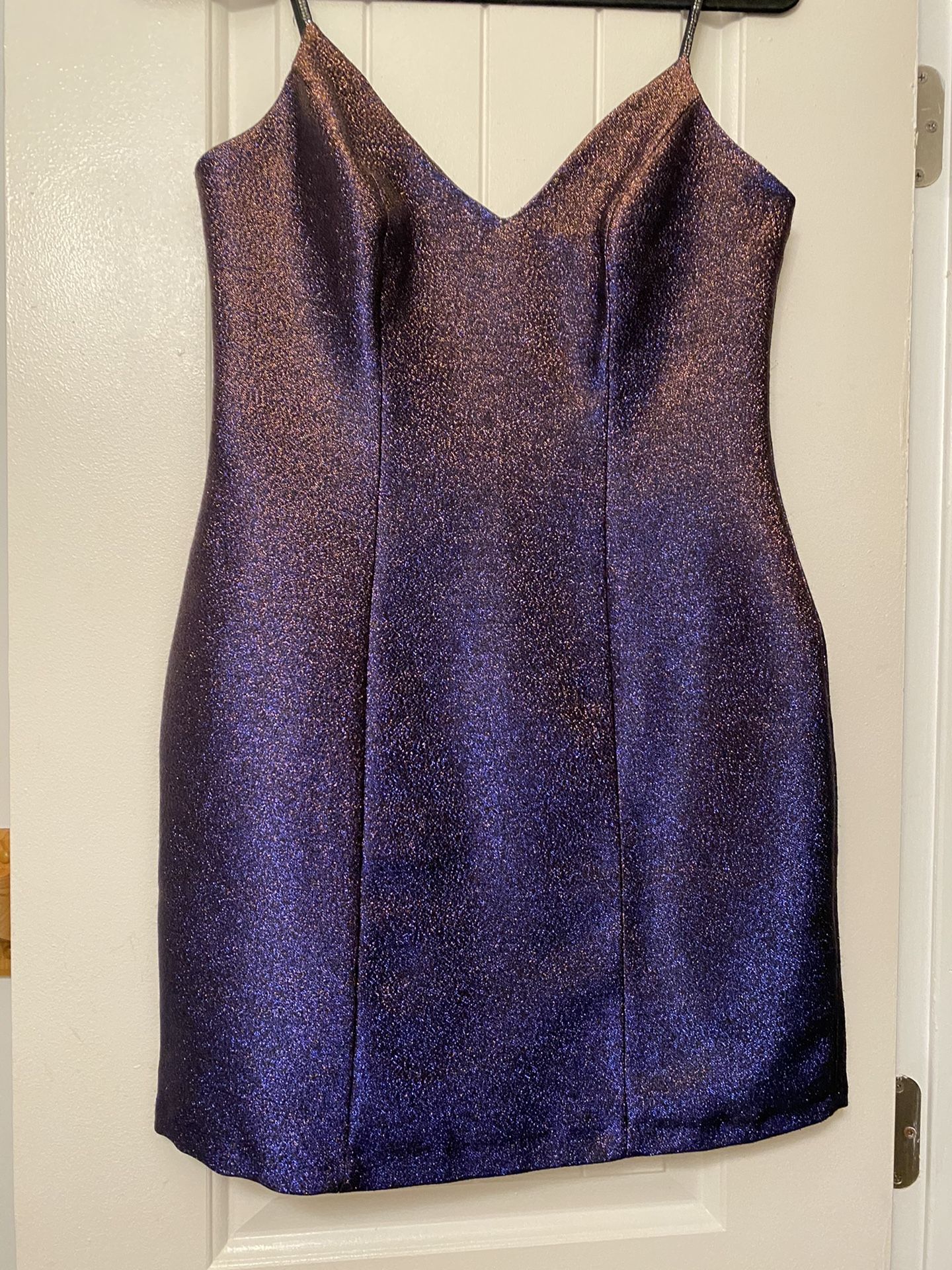 Purple sparkley short dress