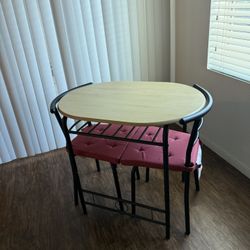 Wine Rack Table With Chairs
