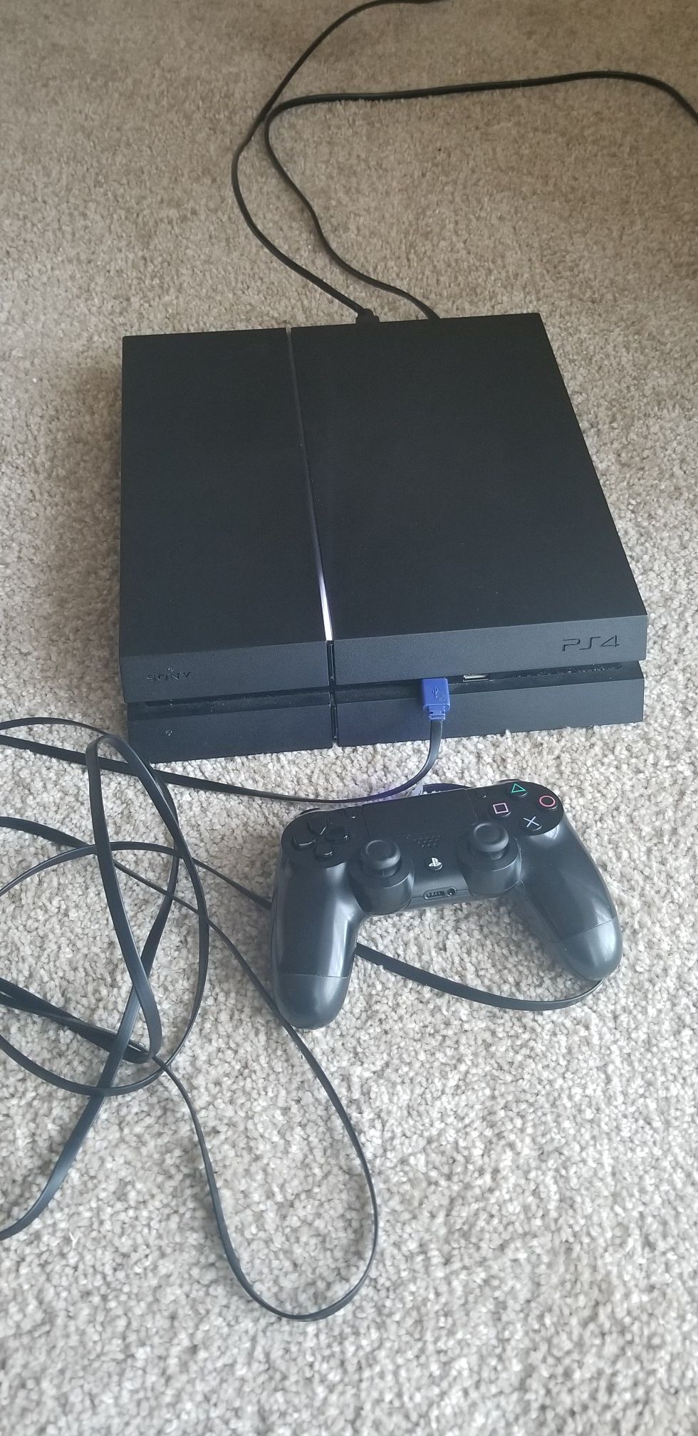 Black ps4 slim with 2k19 basketball game with controller