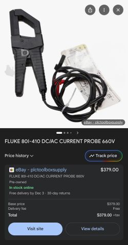FLUKE 80I-410 DC/AC CURRENT PROBE 660V $160