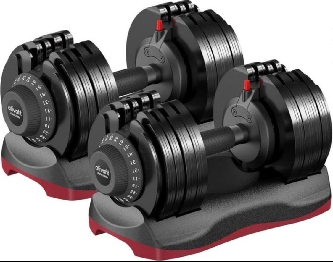 New 66lb Adjustable Dumbbells