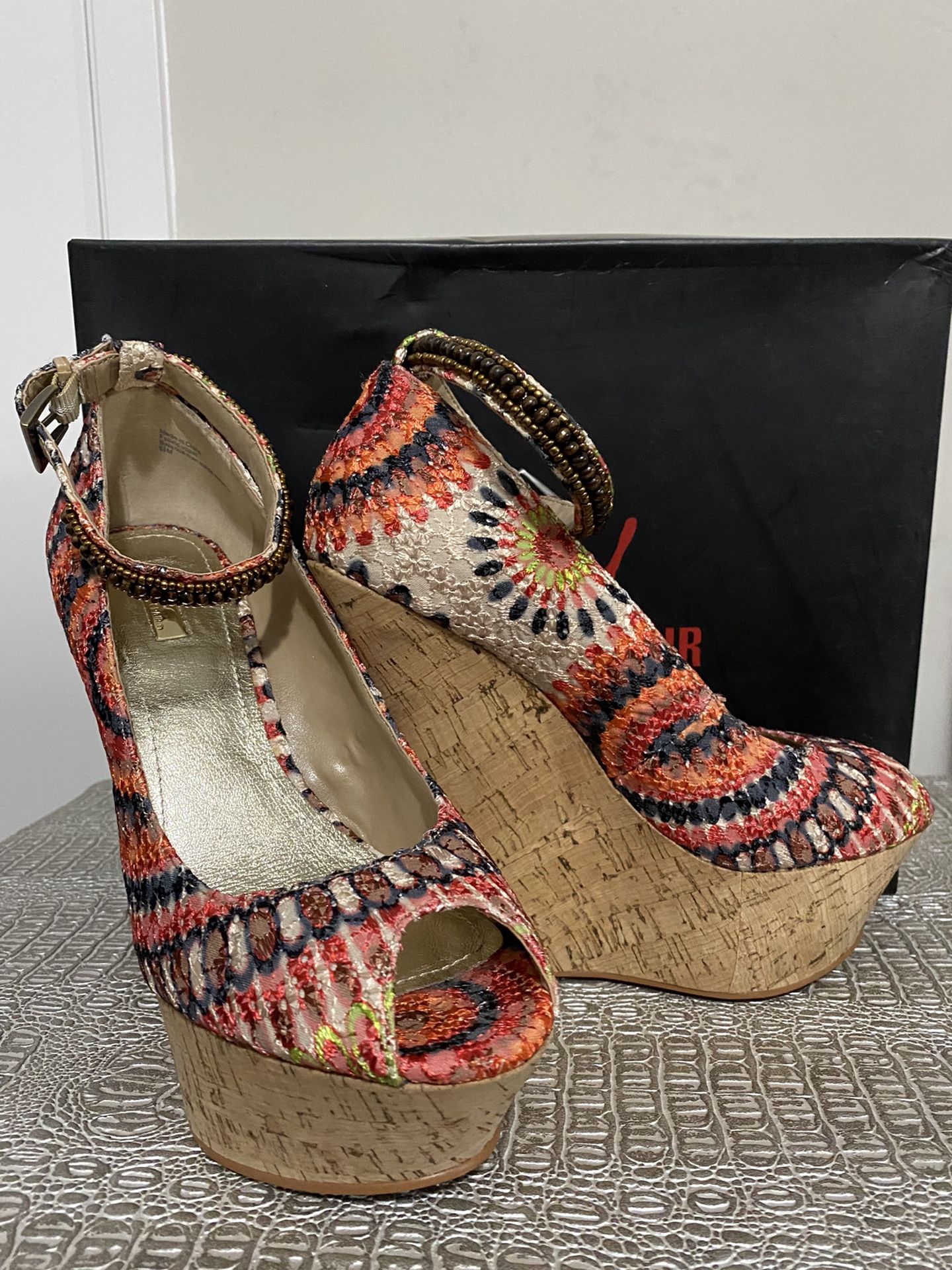 Wild Pair Multicolored Wedge Heel