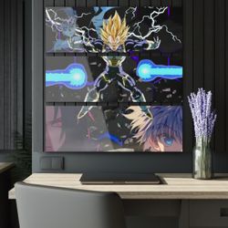 Limited Edition 3-Panel Anime Acrylic Glass Art