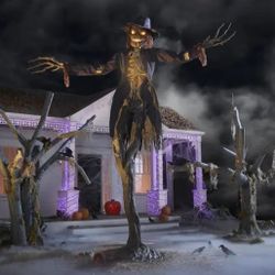 HOME ACCENTS HOLIDAY 15 ft. Gruesome Grounds Giant-Sized Animated LED Worricrow Halloween Outdoor