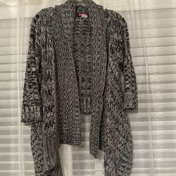 Say What? Knit Cardigan Black And White Size S