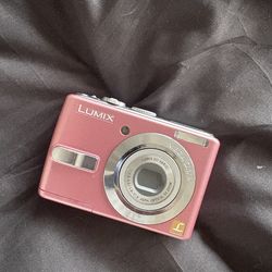 Pink Panasonic lumix camera