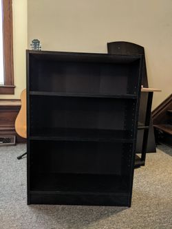 Black bookshelf