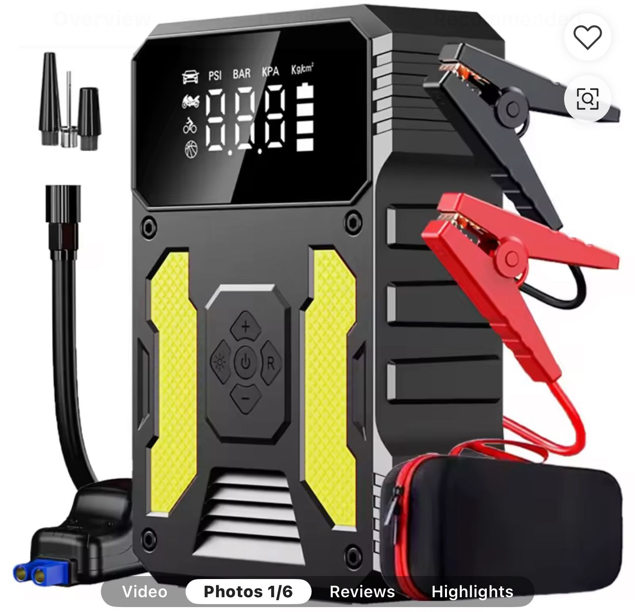 29600 mAH Car Jump Starter With Air Compressor Portable Jump Starter Battery Booster