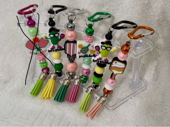Pickleball Beaded Rear View Mirror Charms