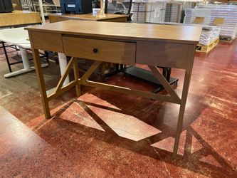 44″ Rectangle Wood Single Drawer Desk