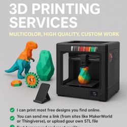 3D Printing Services – Multicolor, High Quality, Custom Work