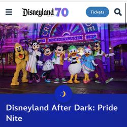 Disneyland Pride Night Ticket 