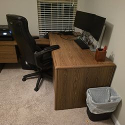 Desk, Credenza + Chair