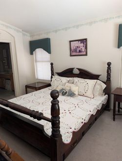 California King Storage Wooden Bed Frame