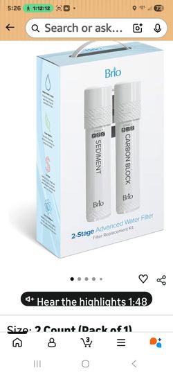 New: Brio water filter replacements