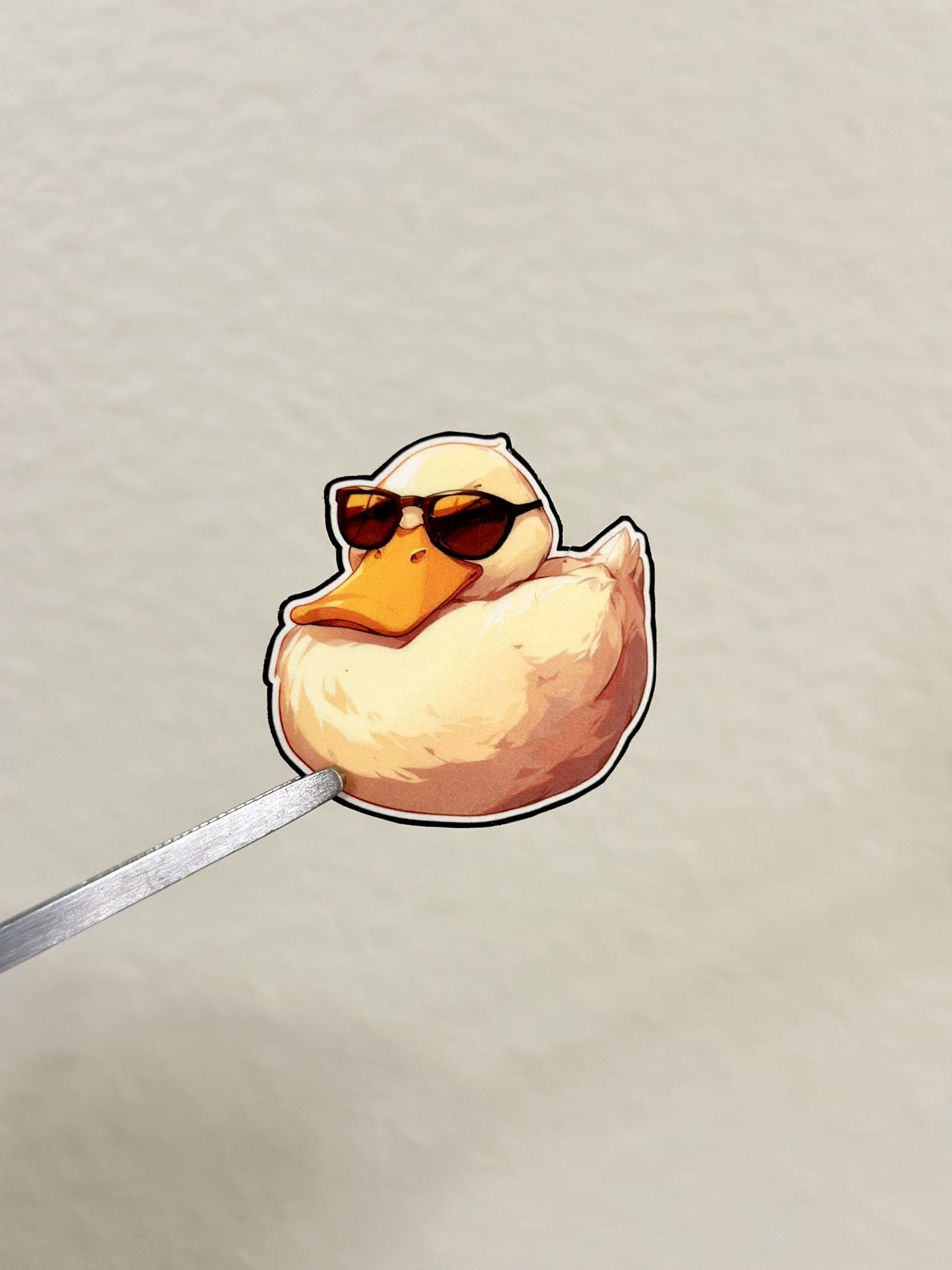 Handmade Duck Wearing Sunglasses Pin | Shrink Plastic Pin