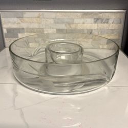 Dip And Serve Glass Bowl 12 In Diameter 4 In Tall