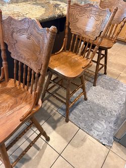 Wooden bar stool