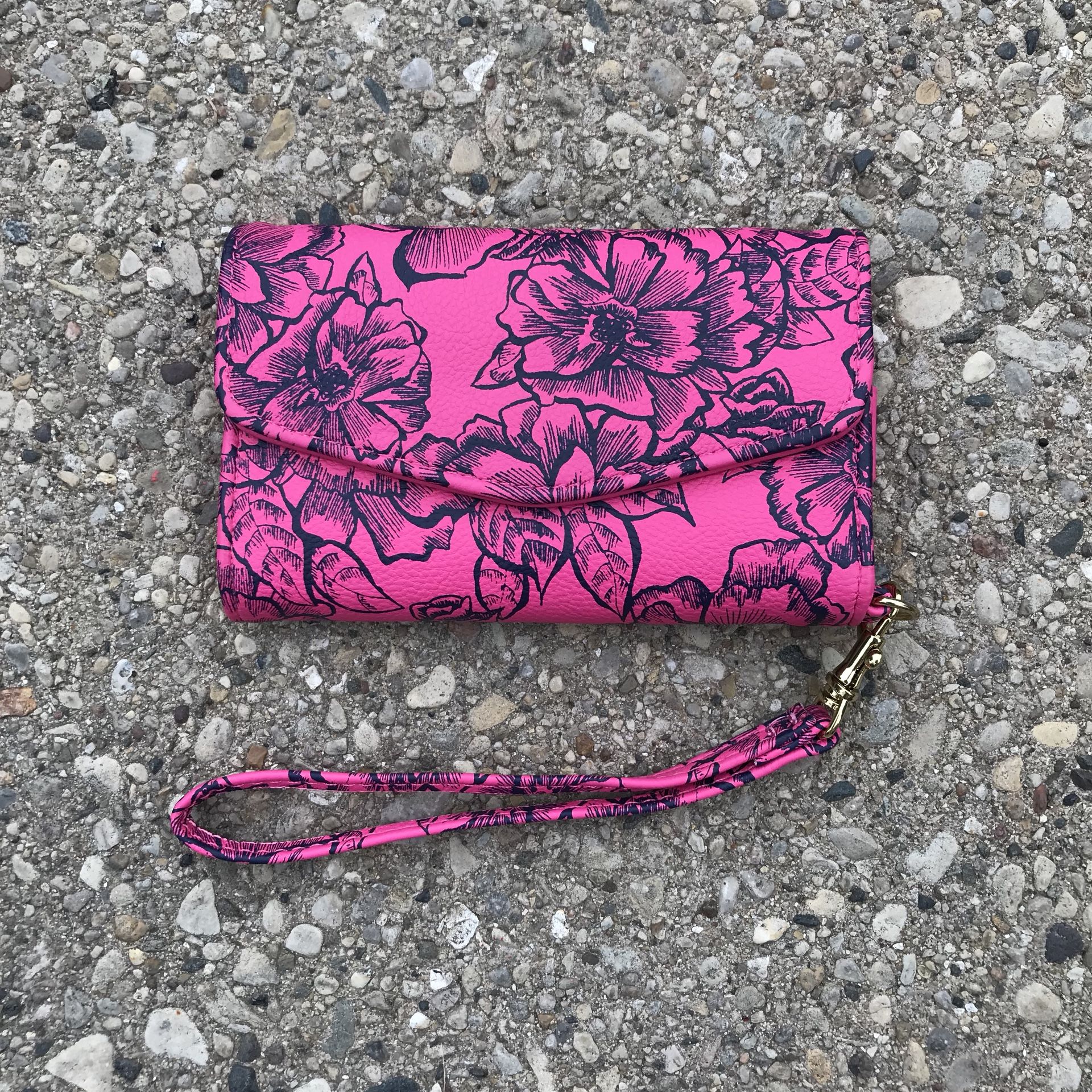 iPhone 5 pink flower wallet