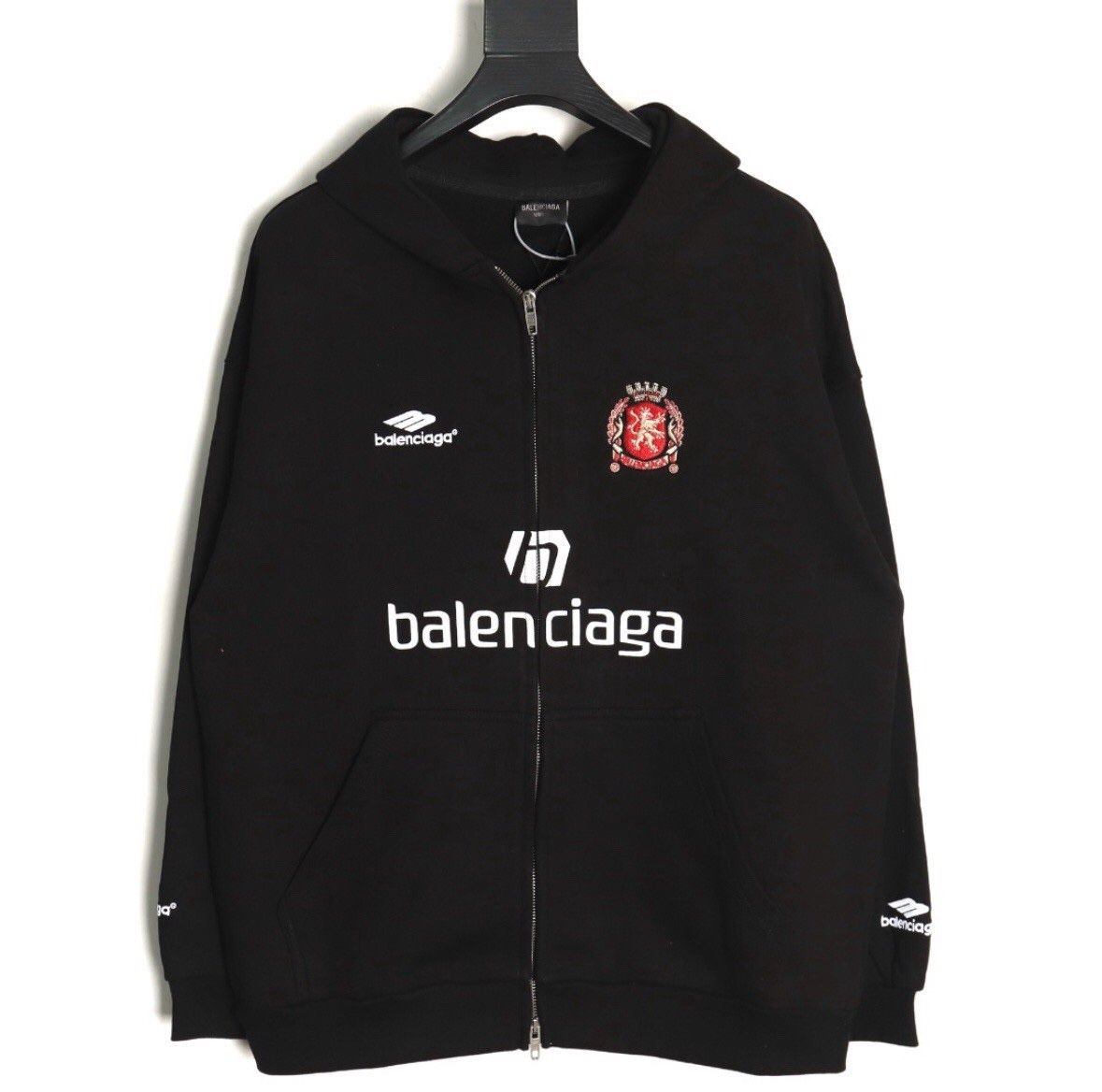 Balenciaga Soccer Zip Hoodie – Size M – Oversized Fit