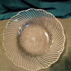 Vintage 9.5 Inch Crystal Serving Bowl