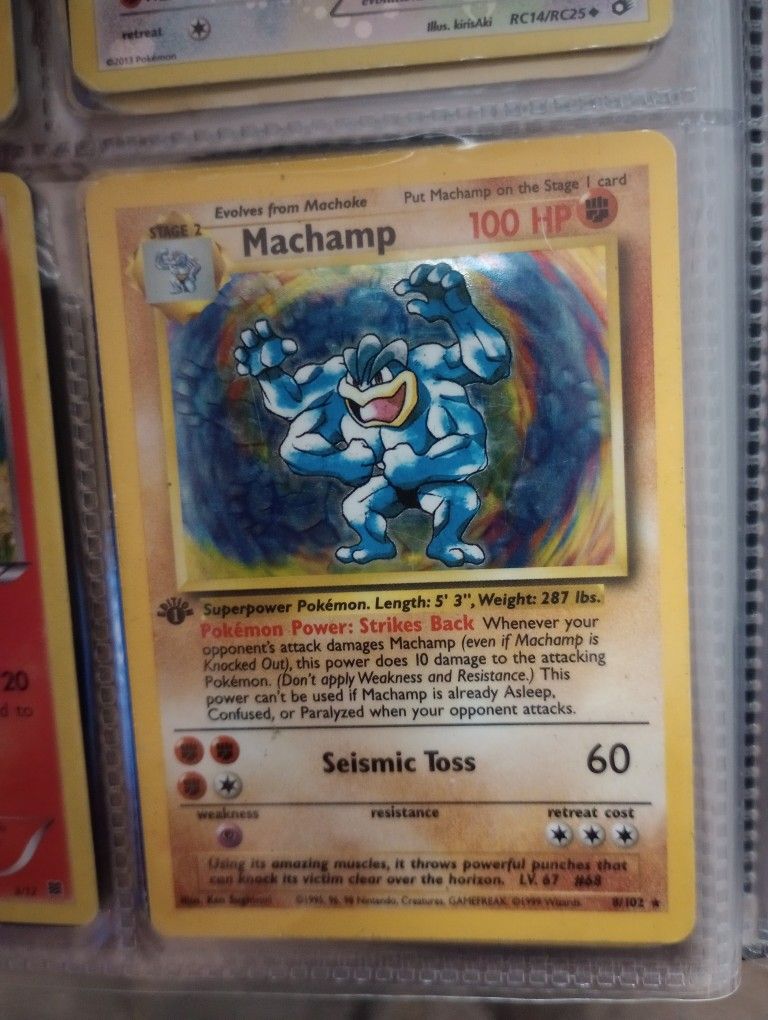 First Edition Pokemon Cards .Machamp