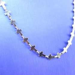925 Silver 18” Cross Necklace 6.70g 183960/2