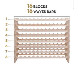 96 bottle wooden wine rack