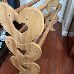 Wood Quilt Rack With Heart Design And 6 Solid Racks for Sale in Arlington TX OfferUp