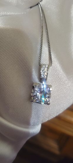 Cubic Zirconia Square Charm