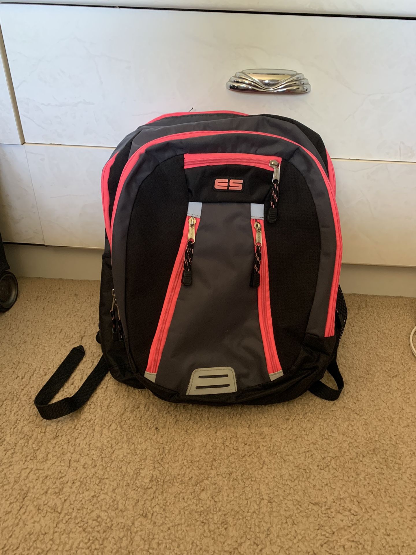 Black Grey Pink Backpack