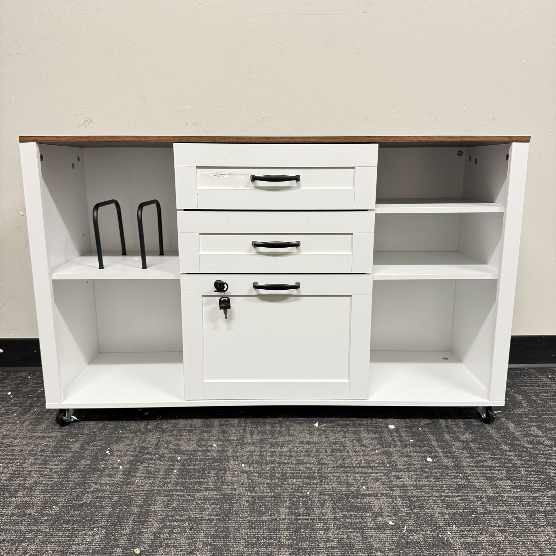 Mobile File Cabinet With Damage In The Front