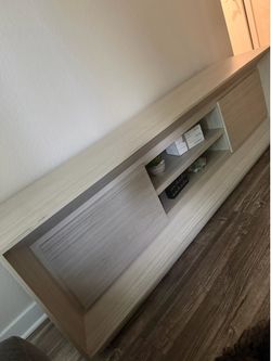 Grey entertainment center