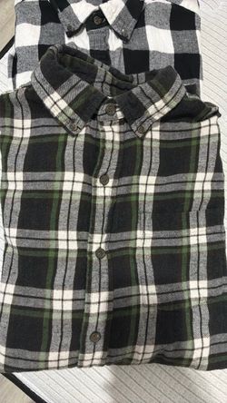 St John’s Bay Plaid Flannel Button-Up Shirts –