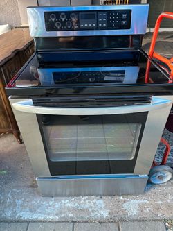 Electric stove glass top