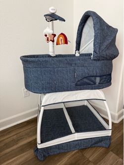 TruBliss Sweetli Nurture Bassinet, Denim Melange