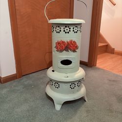 Vintage Floral Kerosene Heater ~ Display Only • $50