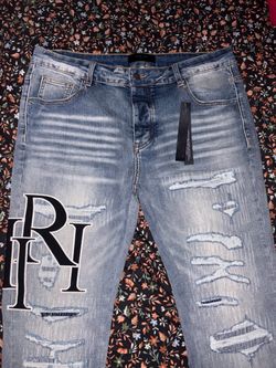 Amiri Distressed Light Wash Jeans with Tags