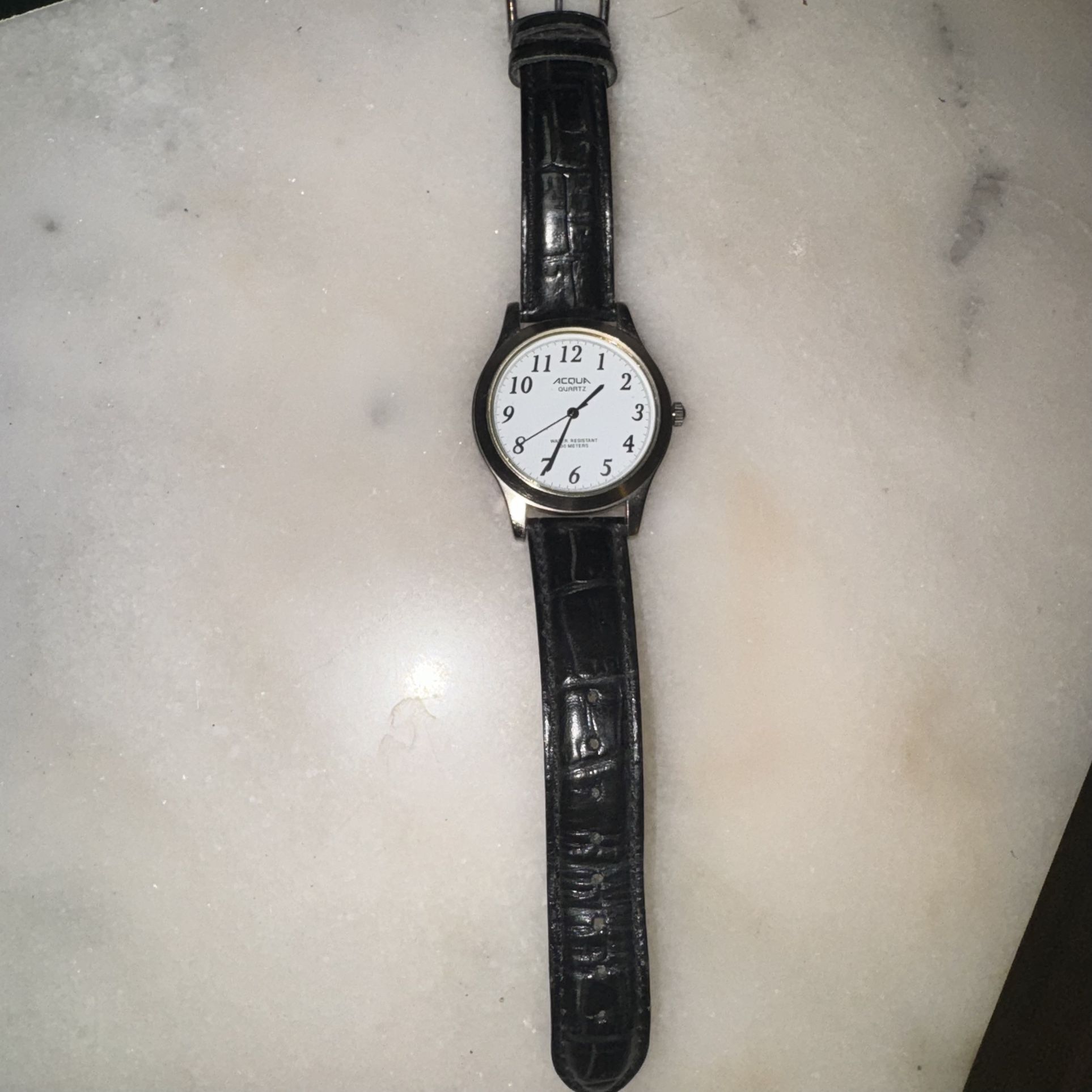 Vintage Black Leather Watch
