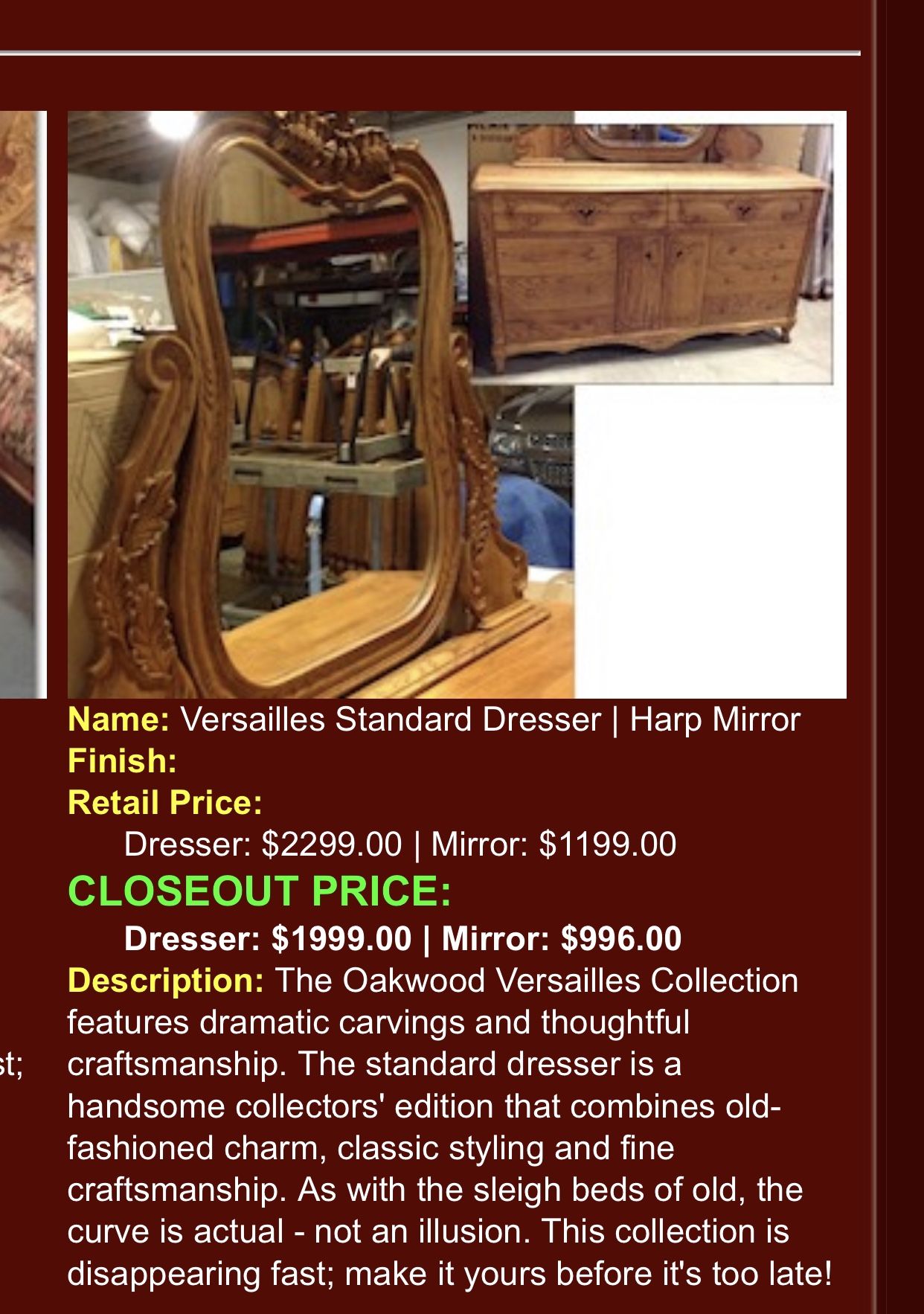 Beautiful Oakwood Interiors Dresser for Sale in Sacramento, CA OfferUp